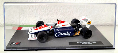 FORMEL 1  1:43  A. SENNA  TOLEMAN TG184 1984  '' CANDY ''  F1  COLLECTION / PANINI
