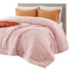 Comforter Duvet Insert - Quilted Comforters Size, All Season Duvet, Queen Pink