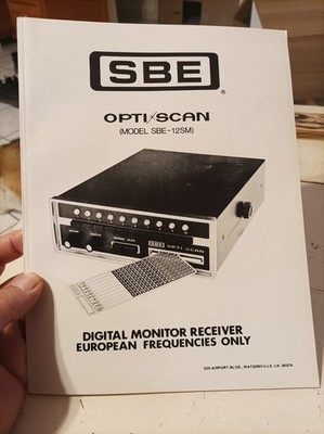 Handbuch OPTI SCAN SBE 12 SM Digital Monitor Receiver Europäische Frequenzen