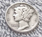 1942-D Mercury Dime #36