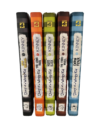 Diary of a Wimpy Kid Lot Jeff Kinney 8 Books Hardcover Middle Grade Humorous Set - Foto 2 di 7