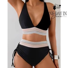 Blooming Jelly High Waist Bikini Swimsuit Size L