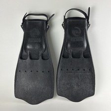 Vintage Farallon Fins Black Scuba Free Diving Swimming Flippers Large No. 771119