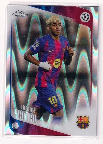 2025-26 Topps Chrome UEFA Club Competitions #10 Lamine Yamal Raywave Refractor