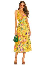 Zimmerman  NWT Tropicana Cut Out Midi Dress in Mango  Size 1