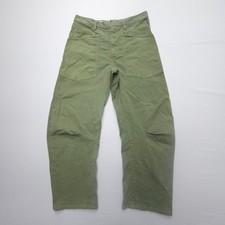 Nili Lotan Shon Pants Womens 2 29 x 25" Green Wide Leg Crop Baggy Barrel USA