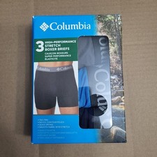 Columbia 3 Pack Multicolor High Performance Stretch Boxer Briefs Men's Size XL