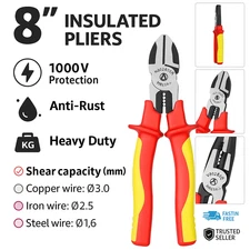 Heavy Duty 1000V Wire Cutter Stripper Crimper Pliers Tool