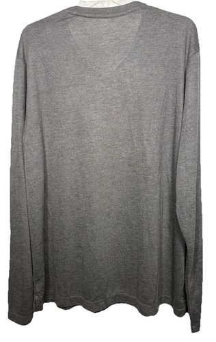 Tommy Bahama Men's XL Gray V-Neck Long Sleeve Shirt Polyester Blend - Picture 4 of 5
