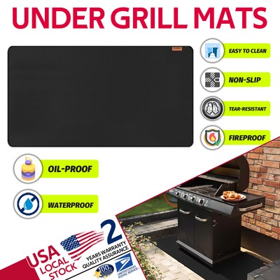 72x39inches Under Grill Mat for Outdoor Grill Double-Sided Fireproofing Deck Mat