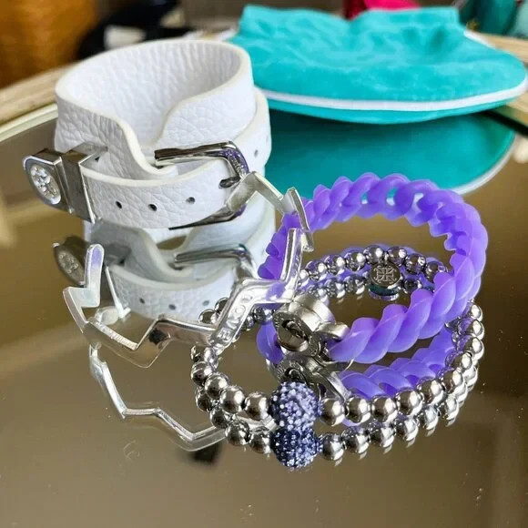 Rustic Cuff Stackable Mixable Bracelet Sets Leath… - image 1