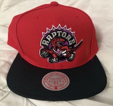 Mitchell & Ness Toronto Raptors Snap Back Hat Red/Black Hardwood Collection NWT