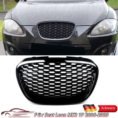 Grill Glanz Schwarz Waben Kühlergrill ohne Emblem Für Seat Leon MK2 1P 06-09