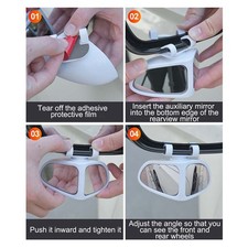 Lightweight Easy-To-Install User-Friendly 4PCS Car Wide-Angle Blind Spot Mirrors