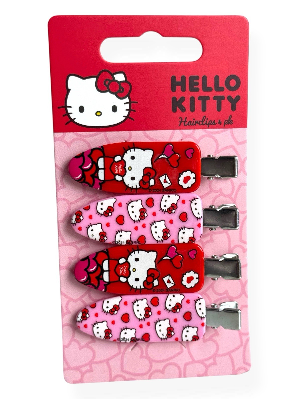 Hello Kitty Hair Clips (4-Pack) 🎀 Official Sanrio Hair Accessories 🎀 Brand New