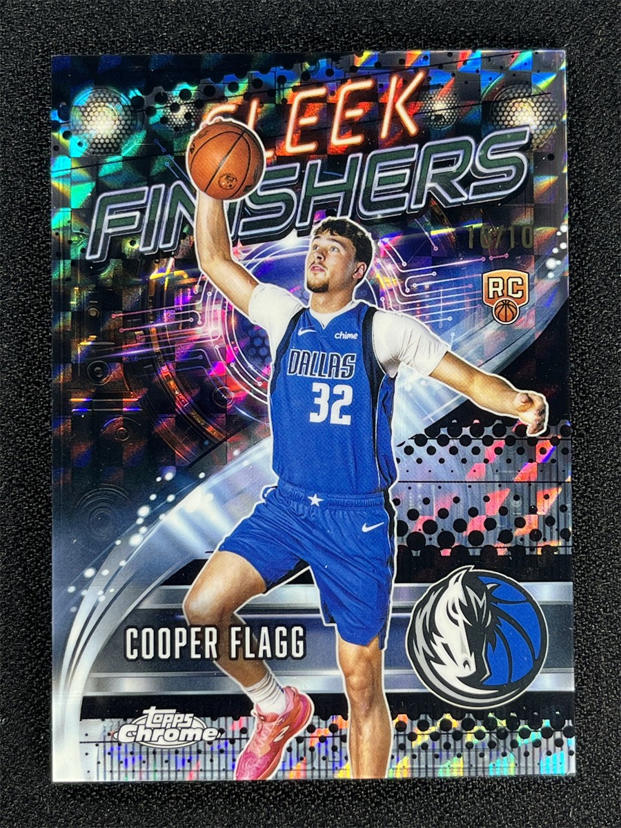 10/10 ≈1/1 2025-26 Topps Chrome Cooper Flagg Black Geometric Sleek Finishers RC