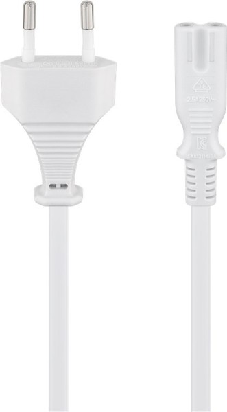 Goobay 96035 Euro Anschlusskabel, 1,8 M, Weiß, 1.8 M - Eurostecker (Typ C, Cee 7-image