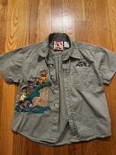 Vintage Mickey Inc Kids Winnie The Pooh Embroidered Shirt Size Small 90s