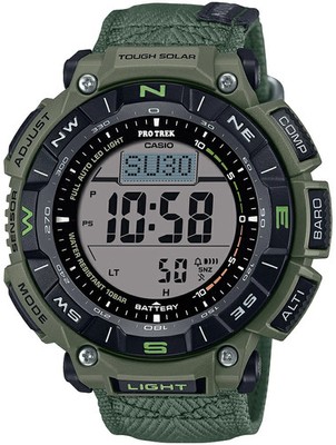 Casio PRO TREK PRG-340B-3JF Solar Digital Green Cloth Band JDM Uhr