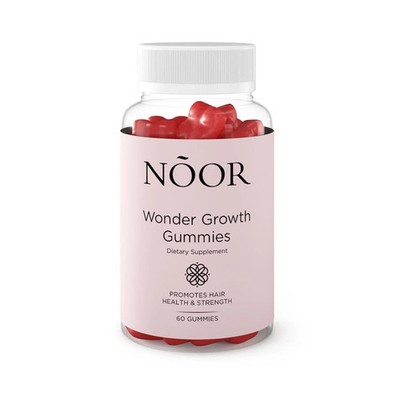 NOOR HAIR Wonder Growth Gummies for Women  Natural Hair Growth Supplement wit...