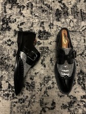 Dolce & Gabbana Strap Patent Leather/ Dazzle Unisex Shoes Mens Size 40 Eu