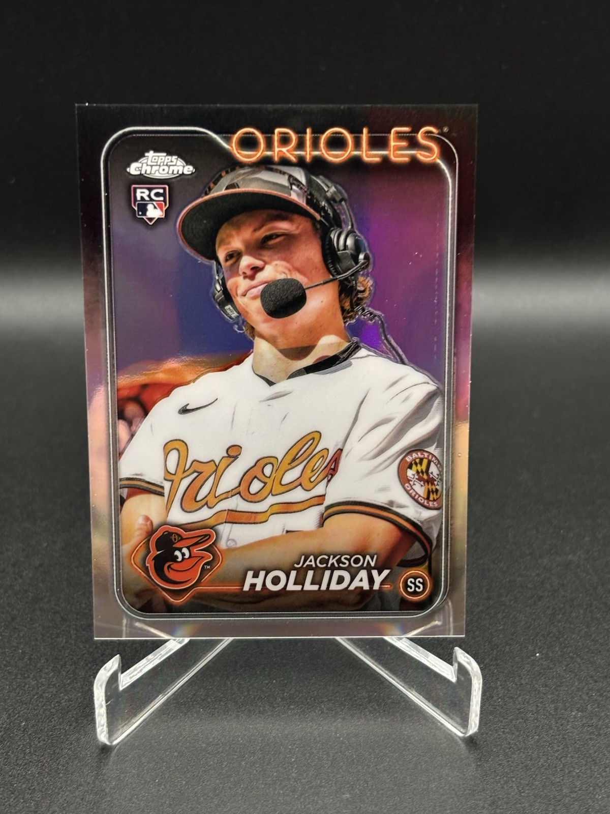 2024 Topps Chrome - Jackson Holliday #88 Refractor Headset Image Variation RC