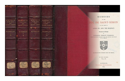 SAINT-SIMON, LOUIS DE ROUVROY, DUC DE (1675-1755) Memoirs of the Duc de Saint-Si