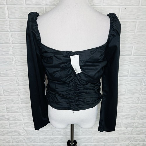 ASTR THE LABEL schwarzes Langarm-Top mit Rüschen Größe XL neu mit Etikett - Bild 6 von 11