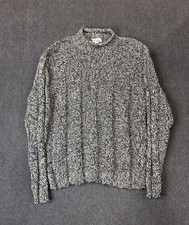 Vintage J Crew Oarsman Roll Neck Sweater Mens S Marled Heavy Knit Fisherman 90s