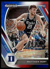 2021-22 Panini Prizm Draft Picks Blue Matthew Hurt Rookie Duke Blue Devils #34