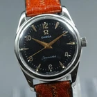 1956 Omega Seamaster Cal.420 2690-2 Black Dial Hand Wind Vintage Watch Japan