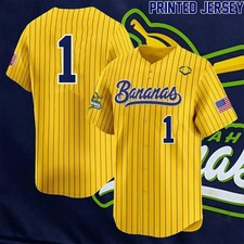 Nuova maglia da baseball Savannah Bananas #1 regalo per tifoso S-6XL PI45