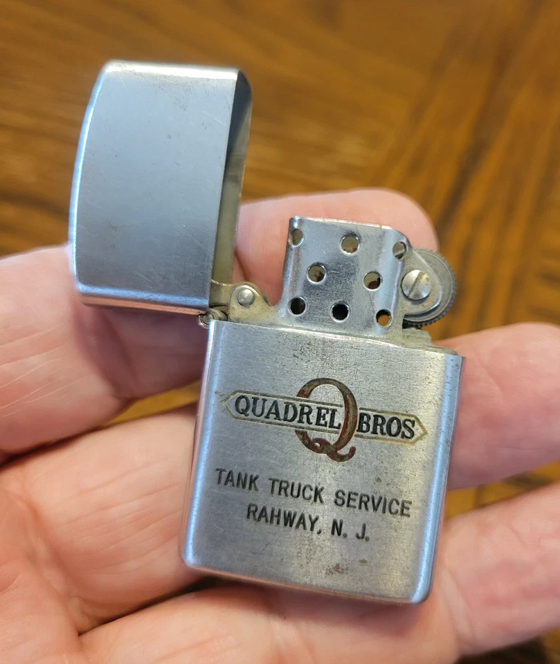 VTG. SHAW BARTON LIGHTER ADVERTISING QUADREL BROS. TANK TRUCK SERVICE NEW JERSEY - Image 4 of 4