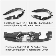 For Civic FK8 2017+ Inner Engine Bay Side Panel Cover/Cooling Slam Panel Carbon