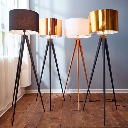 Teamson Home Tripod Floor Lamp with Black Shade by Teamson Home Modern Lighting - Picture 7 of 8