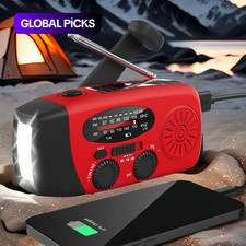 Solar/Hand Crank/Usb Charging Radio, Multifunctional Outdoor Radio with LED Flas