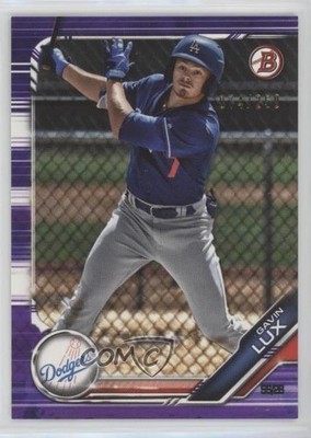2019 Bowman Prospects Purple 74/250 Gavin Lux #BP-130 8cg