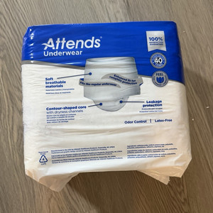 Attends Incontinence Pants Extra Heavy Absorbency Size L 18 Ct Latex-Free