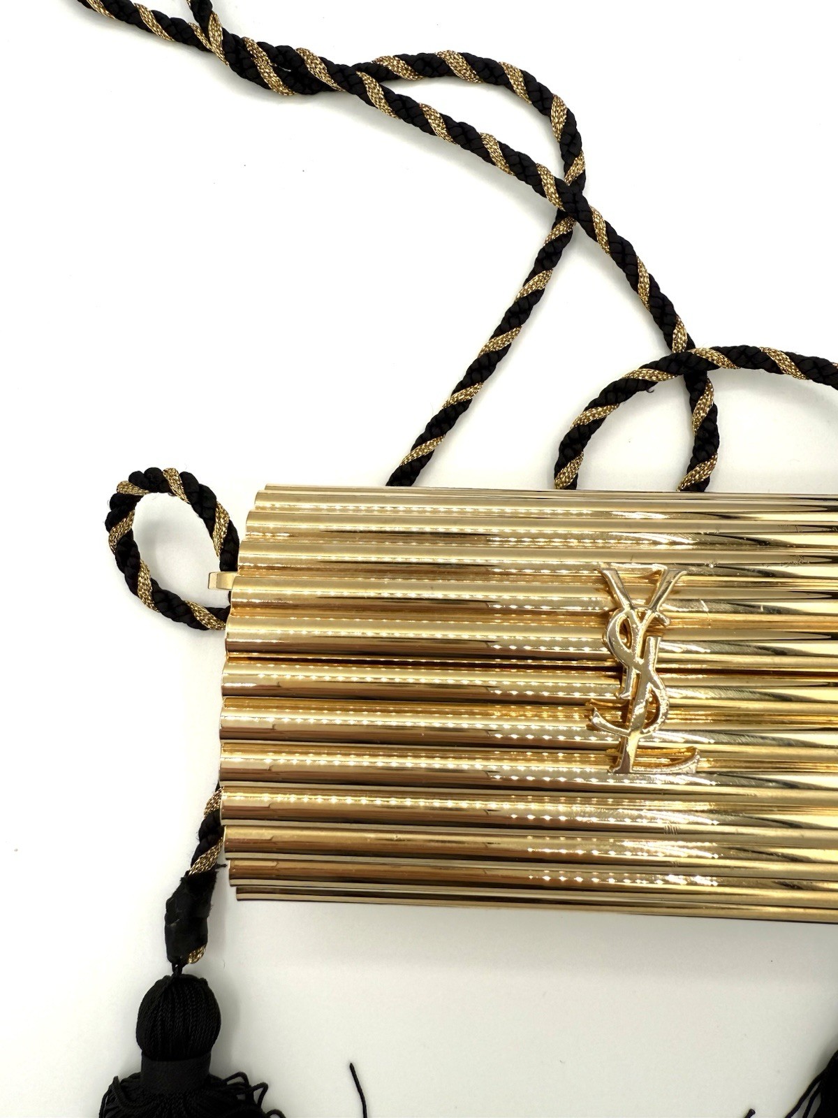 RARA Saint Laurent Opium Perspex Box Bag Plexiglass Oro Edizione Limitata