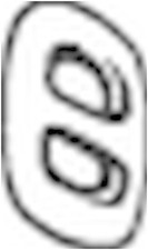 BOSAL Aupuff Gummi Abgasanlage Halter 255-829