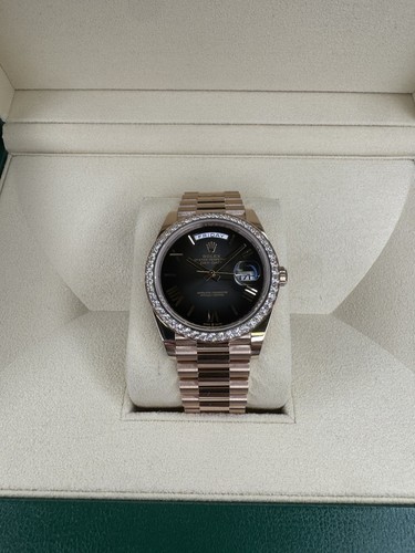 Rolex Day-Date 40 228345RBR 2025 Unworn Ombré Dial 18k Factory Bezel Rose Gold - Picture 11 of 24