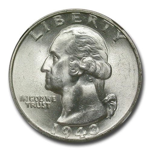 1943-S Washington Quarter MS-66 NGC
