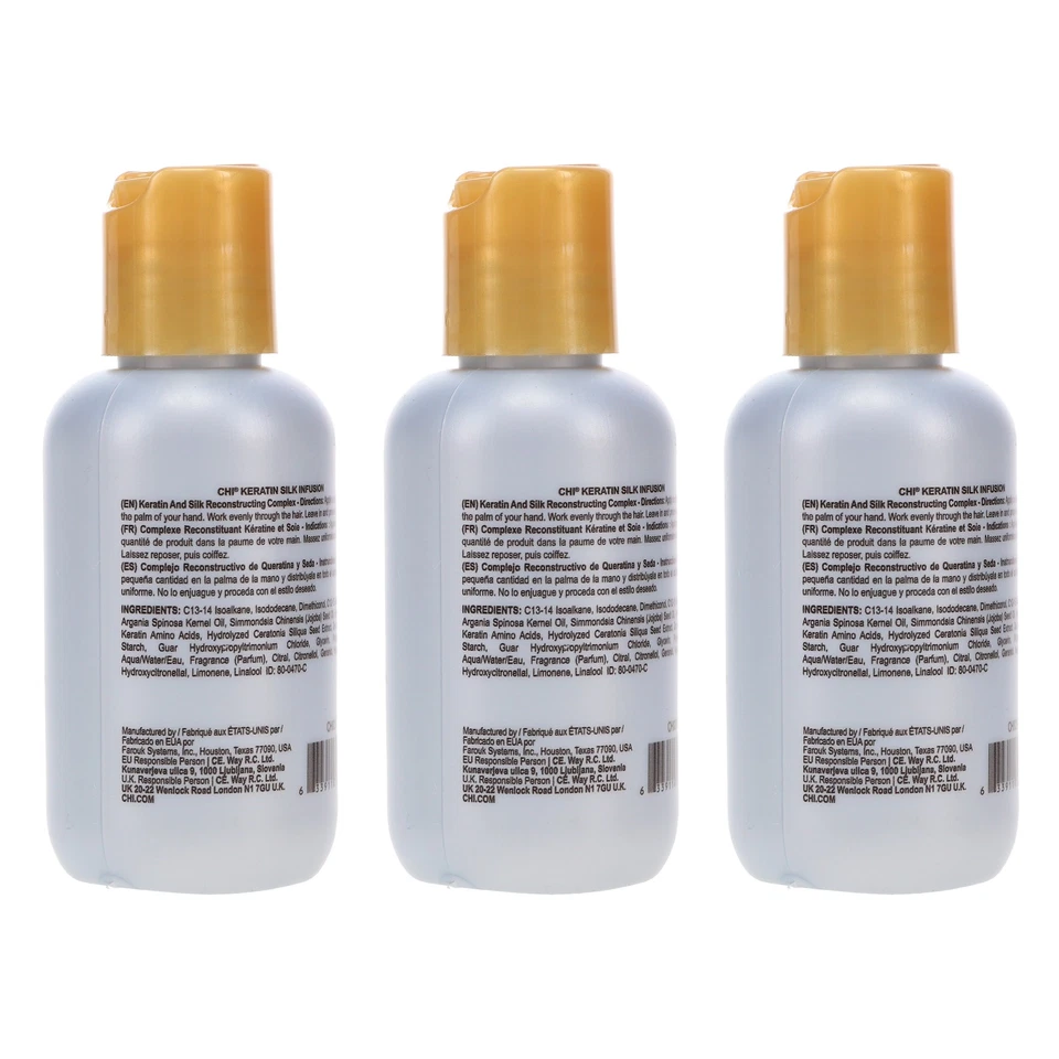 CHI Keratin Silk Infusion 2 OZ paquete de 3 Foto 3 de 4
