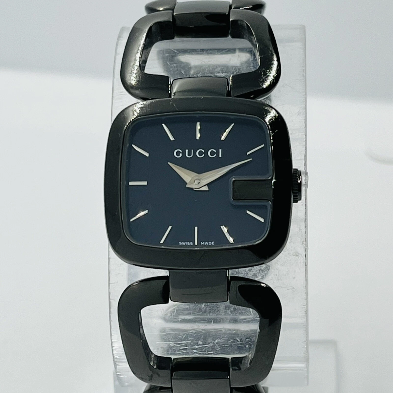 Montre pour femme GUCCI YA125504 tout noir G Gucci série 125,5 en acier inoxydable