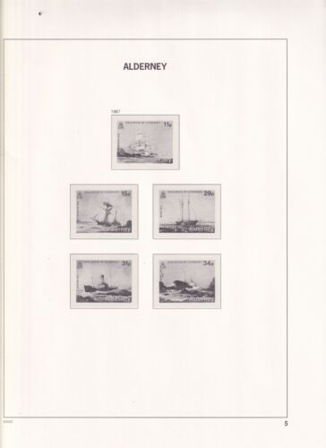 ALDERNEY DAVO 1 SG ALBUM & SLIPCASE 1983 - 2007 46 PAGES A1-33, B1-13 NO STAMPS - Picture 8 of 24