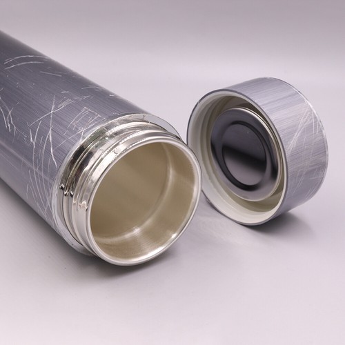 Reines 999 Feinsilber Trinkbecher grau Zinklegierung Oberfläche Isolierflasche - Bild 4 von 7