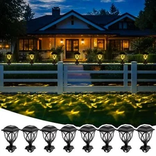 Solar Fence Lights Outdoor Waterproof, Led Solar Lights Outdoor for Step, Sta...