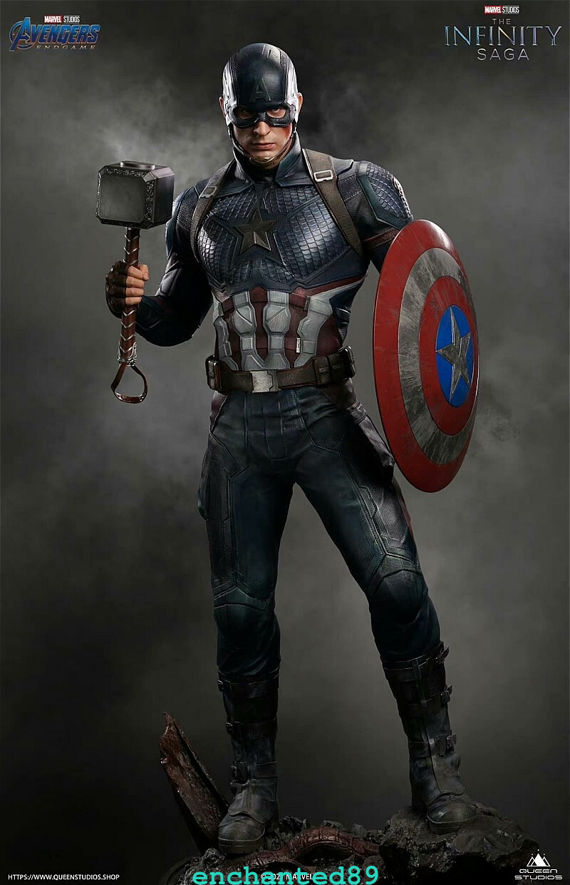 Queen Studio Captain America 1/2 Scale Resin Model Painted Statue In ...