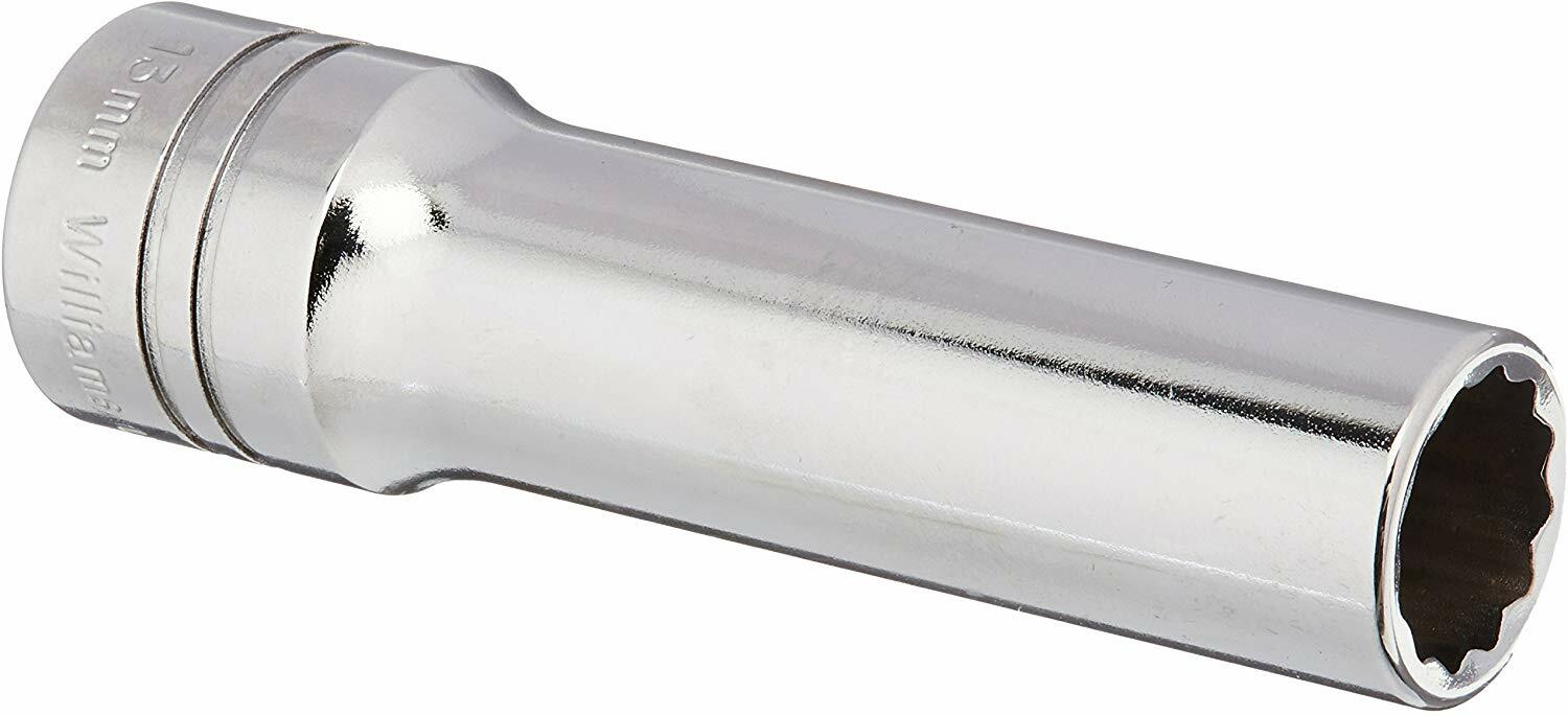 1/2" Drive Deep Sockets, 12-Point, Metric, High-Polished Chrome Finish ...