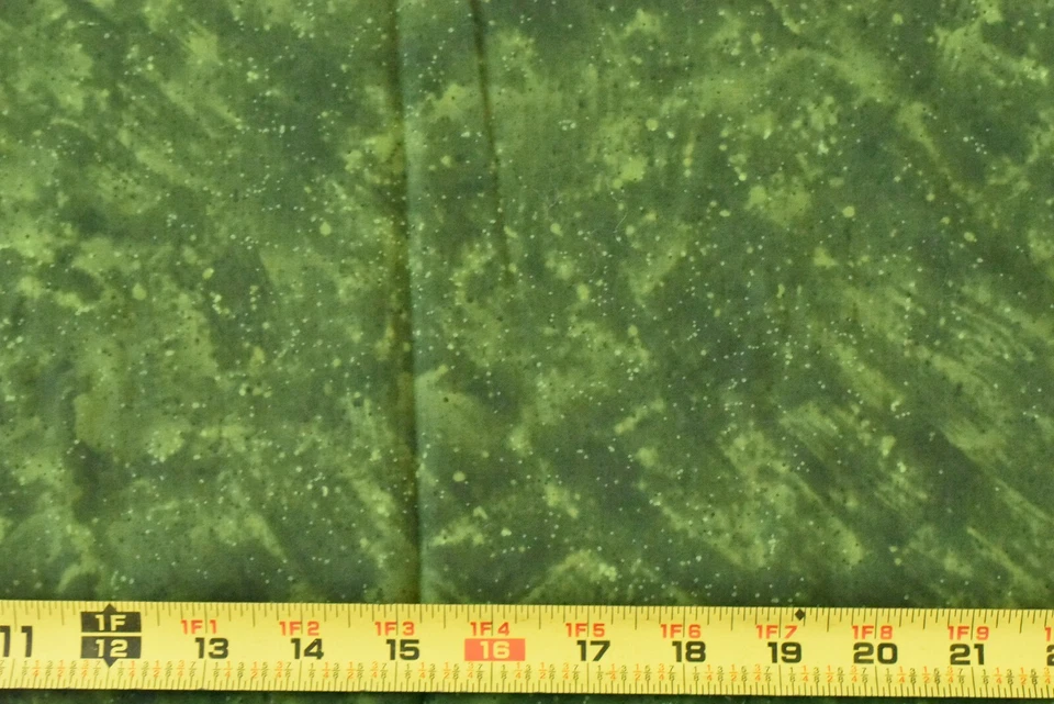 34" Long, Green Splatters on Marbled-Green Cotton, Benartex/Winget/"Noel",P4828 - Image 3 of 4